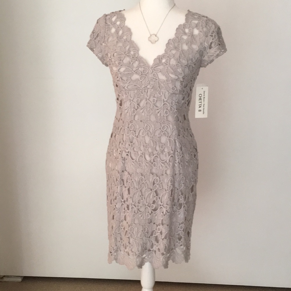 Gray lace dress